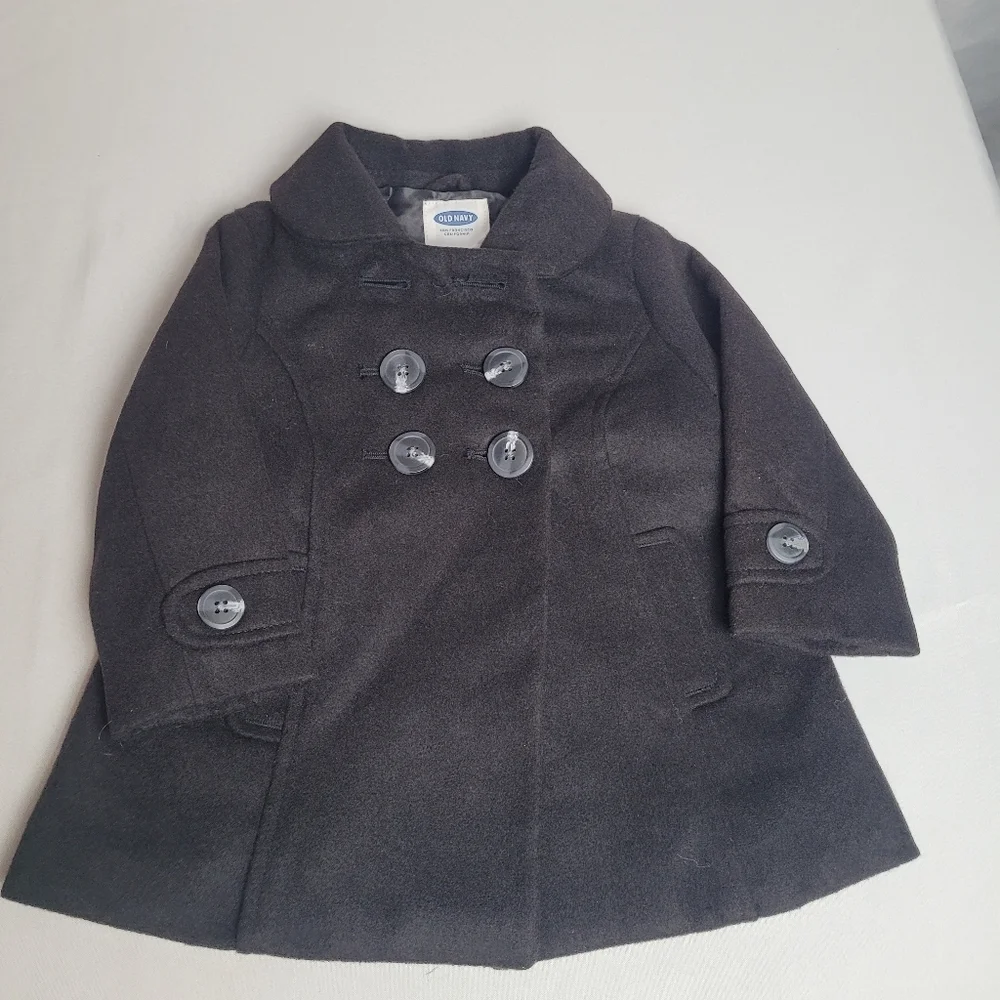 Old Navy Infant Size 12-18 Month Black Peacoat